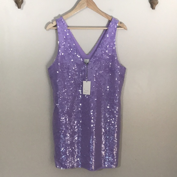 NEW A New Day Purple Sequin Dress. - Picture 4 of 7